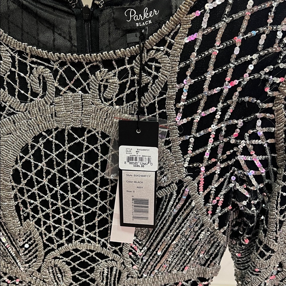NWT Parker Harley Beaded Sequin Dress – Size 0 - Picture 5 of 5